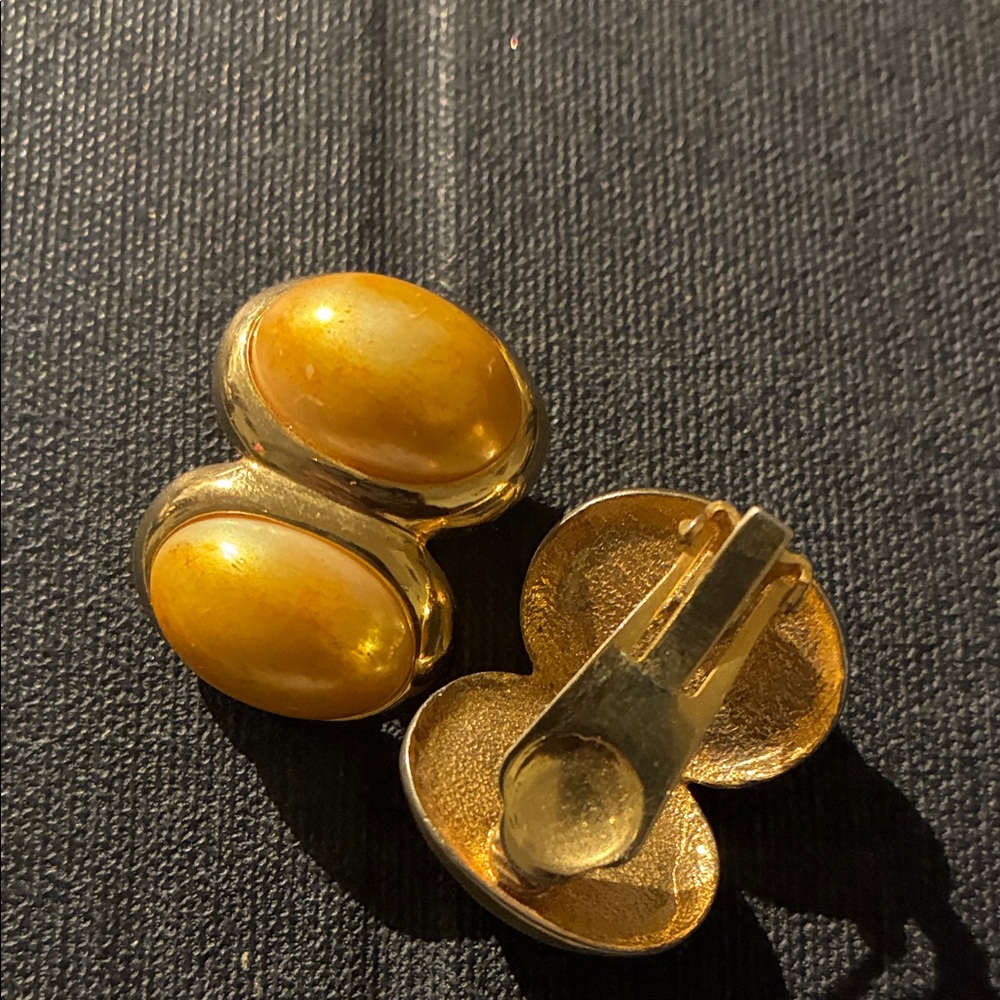 Elegant Gold Clip-On Earrings
